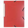 Exacompta - Elasto-Ordner A4, aus PP, 3 Klappen und rotem Gummizug