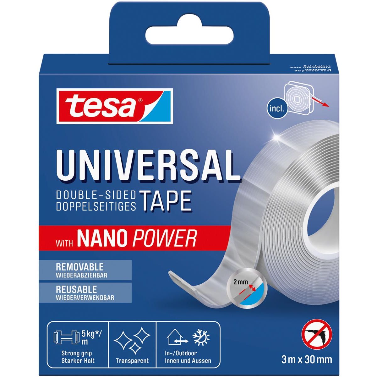 Tesa - Klebeband Nano Power doppelseitig 30mmx3m