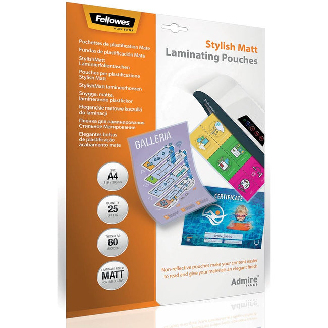 Fellowes - Laminierhülle stilvoll matt A4 2x80 Mikron