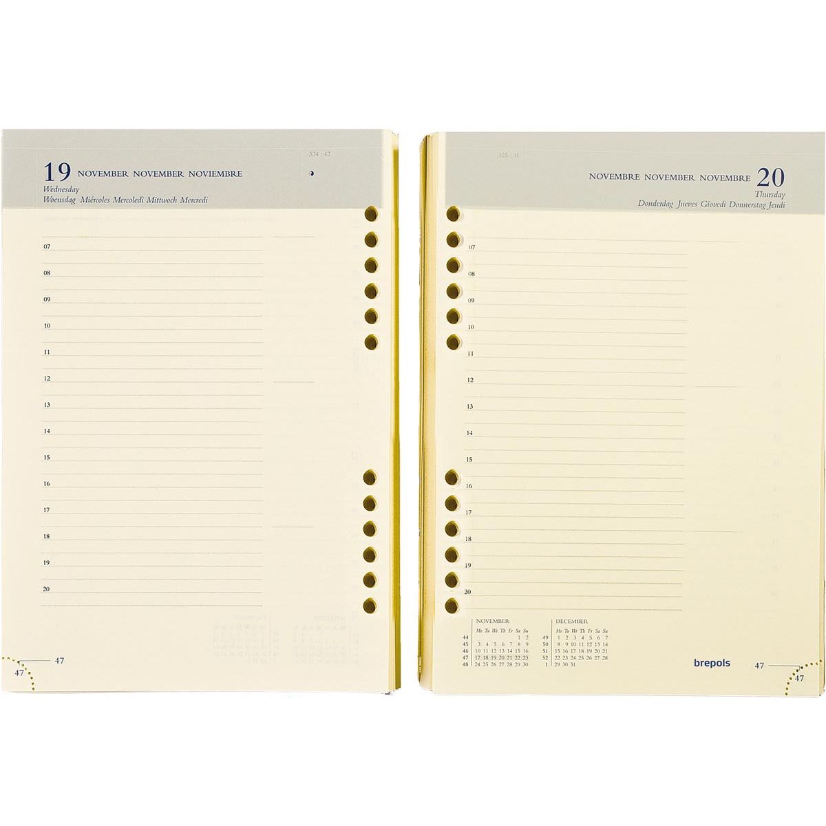 Brepols - Section agenda de remplissage Brefax 1, 2026