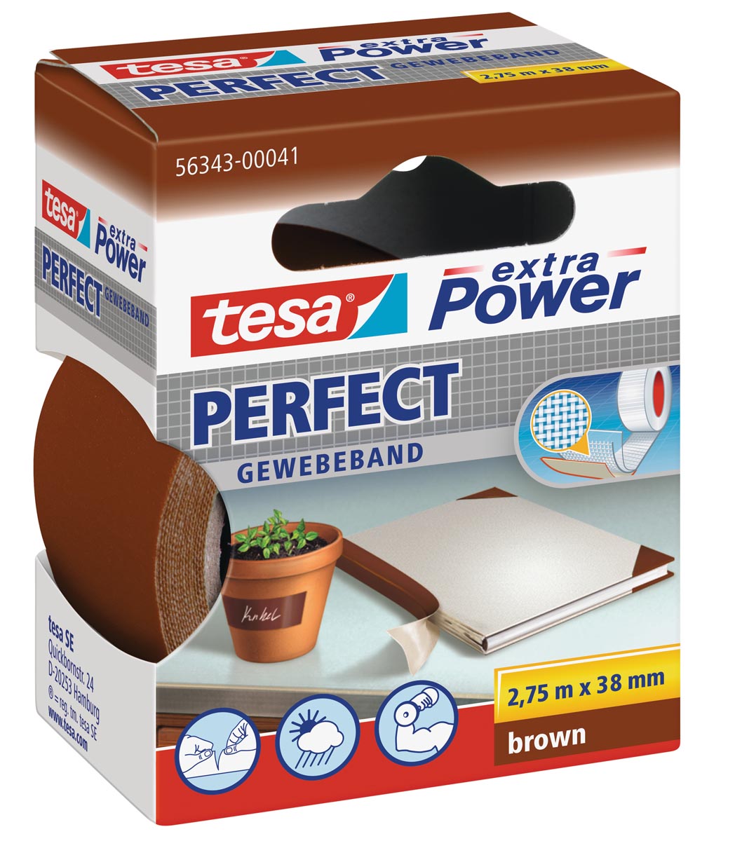 Tesa - extra Power Perfect, pi 38 mm x 2,75 m, marron