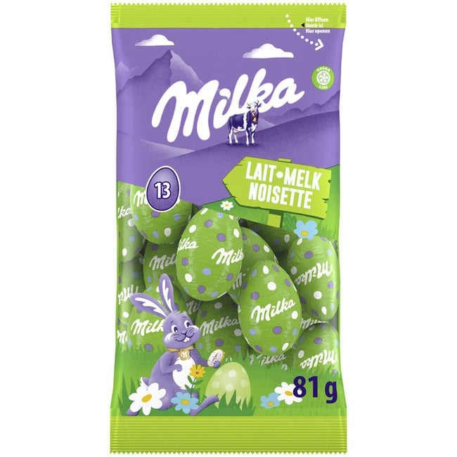 Milka -  paaseitjes, 81 g, melk hazelnoot
