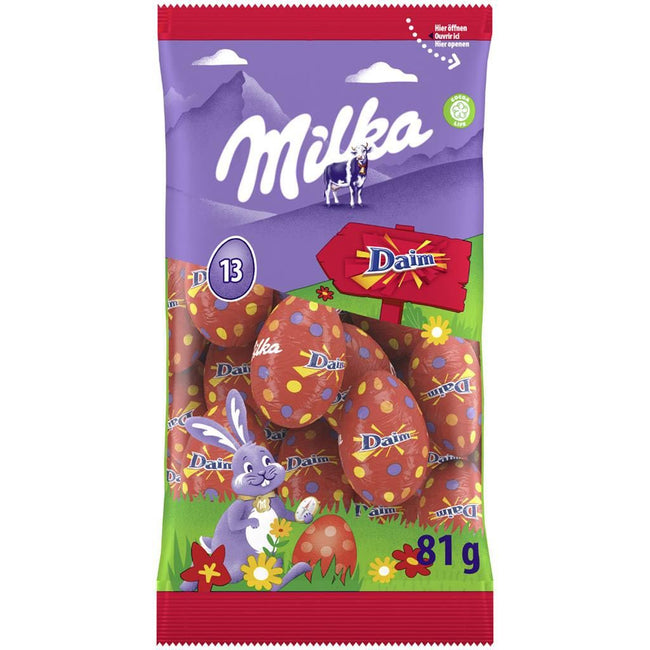 Milka -  paaseitjes, 81 g, Daim