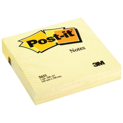Post-it -  Notes ft 101 x 101 mm, geel, blok van 200 vel