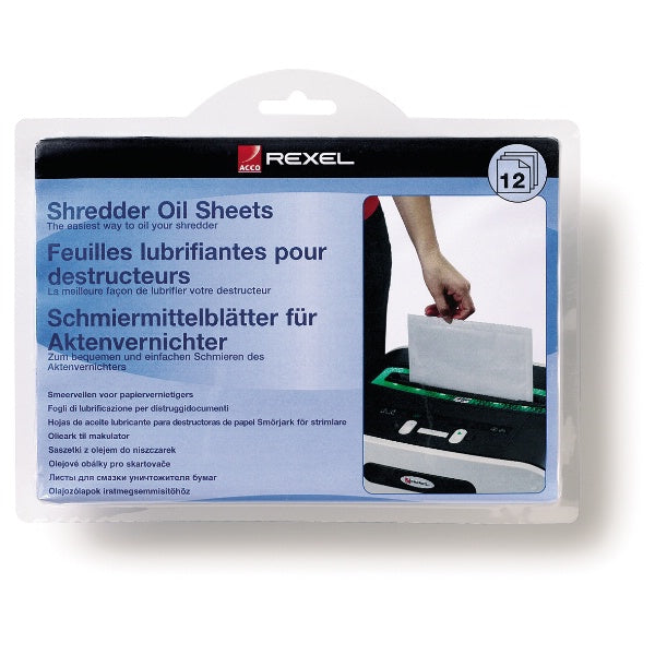 Rexel -  Oil Sheets voor Papiervernietigers (12)
