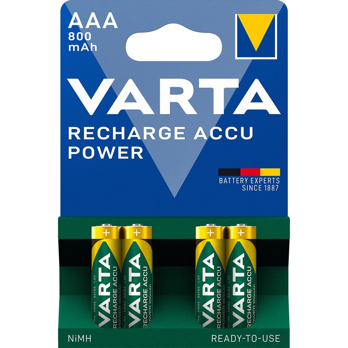 Varta -  Batterij oplaadbaar 4x AAA 800mAh ready2use