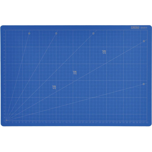 Desq - Professionelle Schneidematte, 5-lagig, blau, ft 30 x 45 cm