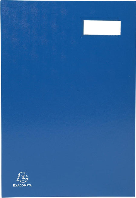 Exacompta - Handzeichenmappe für ft 24 x 35 cm, aus mit PVC überzogenem Karton, 20 Unterteilungen, blau
