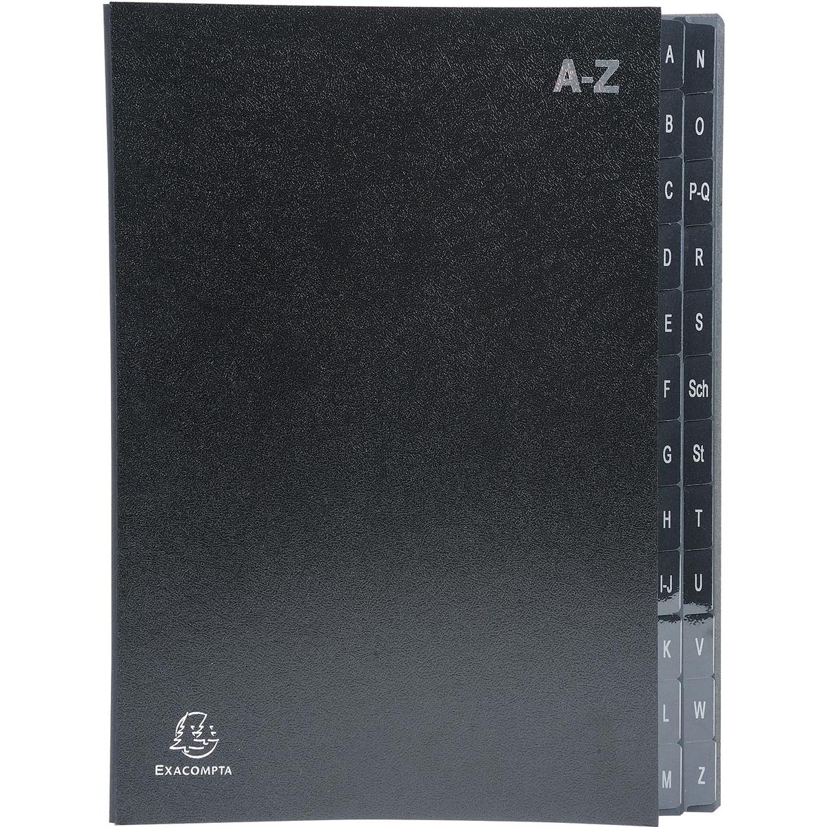 Exacompta - Sortiermappe Ordonator 24 Fächer mit Registern A-Z, schwarz