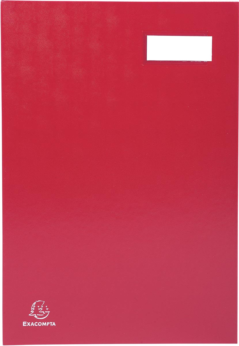 Exacompta - Chemise à dessin à la main pour pi 24 x 35 cm, en carton recouvert de PVC, 20 divisions, rouge