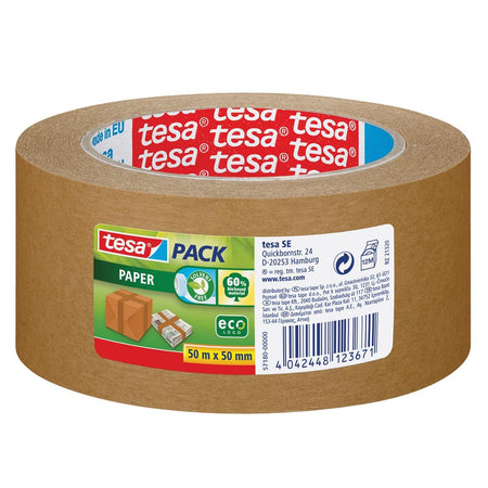 Tesa - Pack d'emballage® papier ecoLogo® 50mx50mm marron