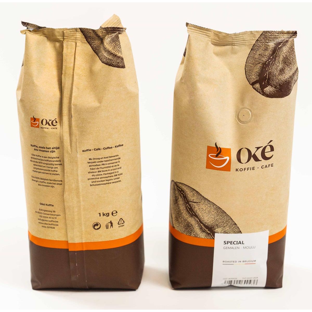 OKE Koffie -  Oké koffie, gemalen, zak van 1 kg, Special