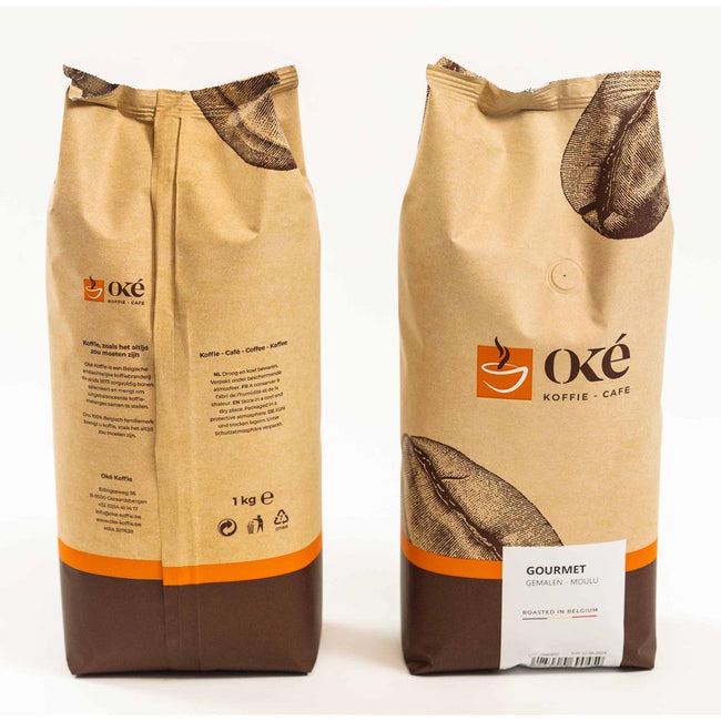 OKE Koffie -  Oké koffie, gemalen, zak van 1 kg, Gourmet