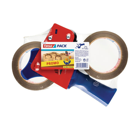 Tesa - distributeur pour ruban d'emballage de 50 mm maximum, comprenant 2 rouleaux de PP e ft 50 mm x 66 m