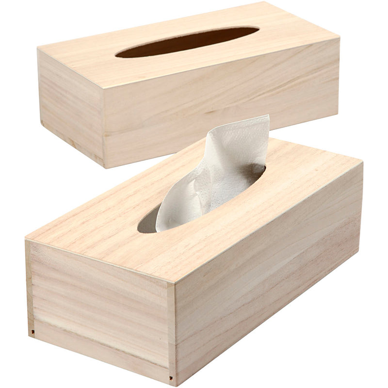 Creotime - Boîte à mouchoirs Creativ Company 27x14x8cm bois