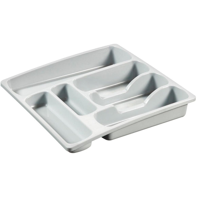 Curver - range-couverts L, 6 compartiments, gris clair