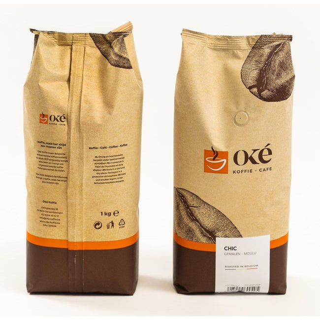 OKE Koffie -  Oké koffie, gemalen, zak van 1 kg, Chic
