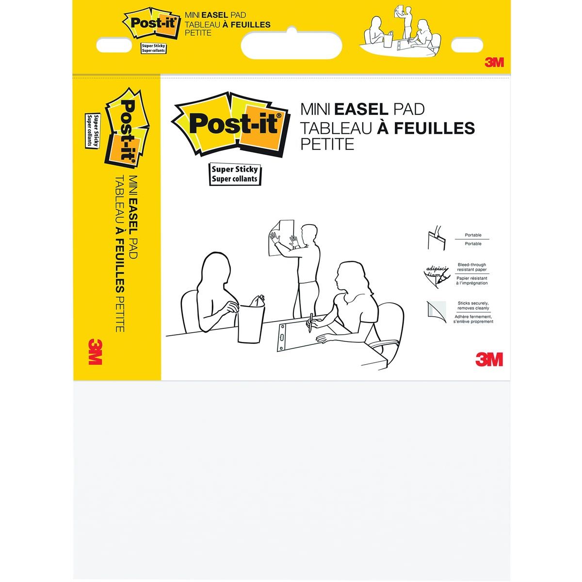 Post-it Super Sticky - mini tableau de réunion, 45,7 cm x 38,1 cm, vierge