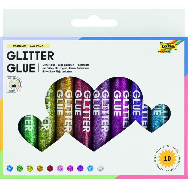 Folia Paper -  Glitterlijm folia 9.5ml 10 kleuren