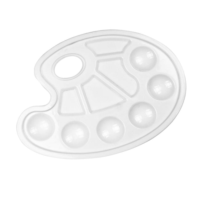 Collall - Palette de peinture en plastique avec 10 compartiments blanc | 10 pièces