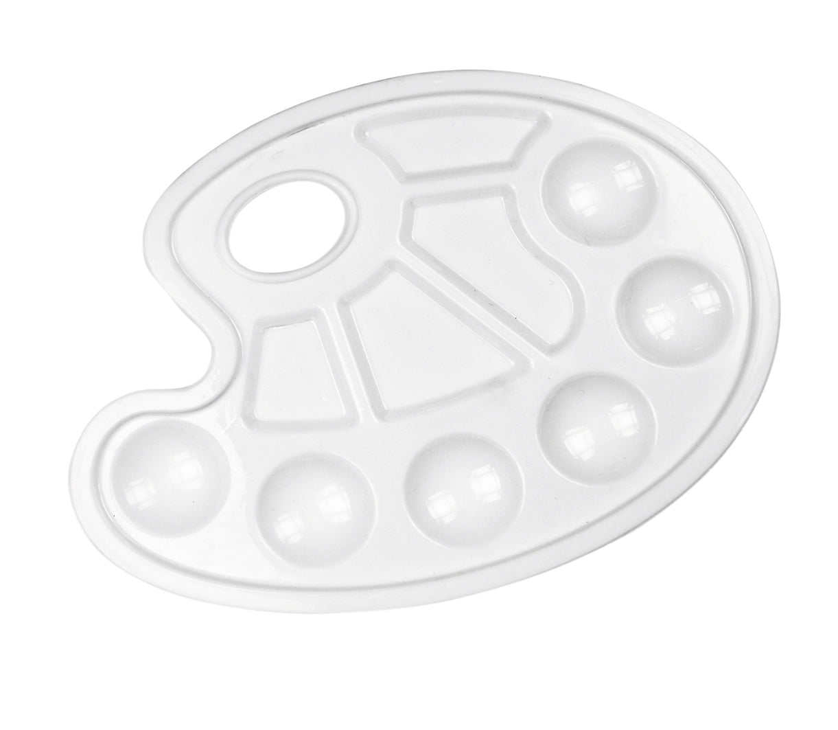 Collall - Palette de peinture en plastique avec 10 compartiments blanc | 10 pièces