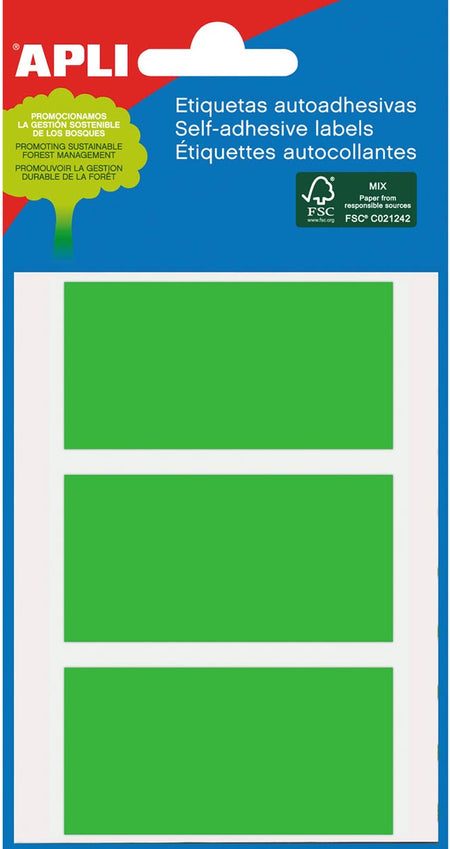 Apli - étiquettes colorées dans un étui vert (2074)