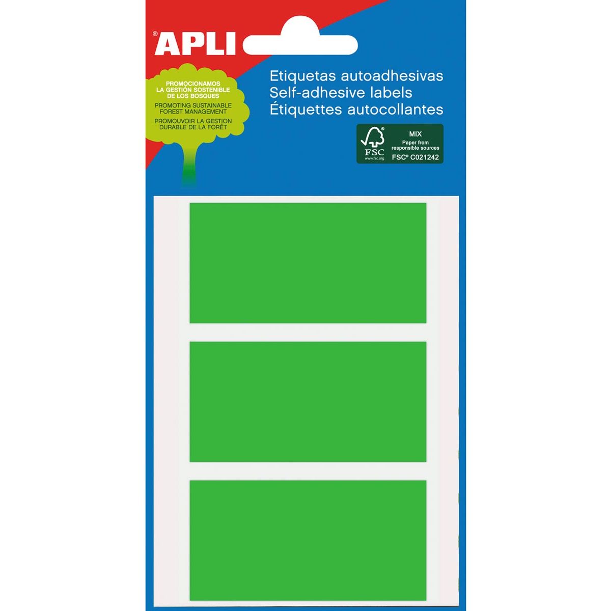 Apli - étiquettes colorées dans un étui vert (2074)