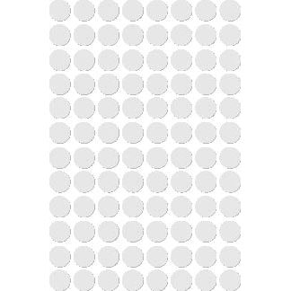 Apli - ronde etiketten in etui diameter 8 mm, wit, 480 stuks, 96 per blad (1183)