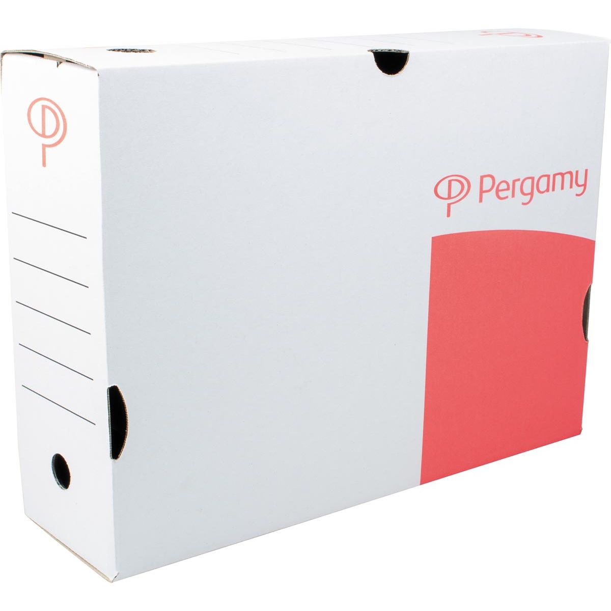 Pergamy - Pergamy archiefdoos, 10 x 25 x 33 cm (l x h x p), wit, manuele montage