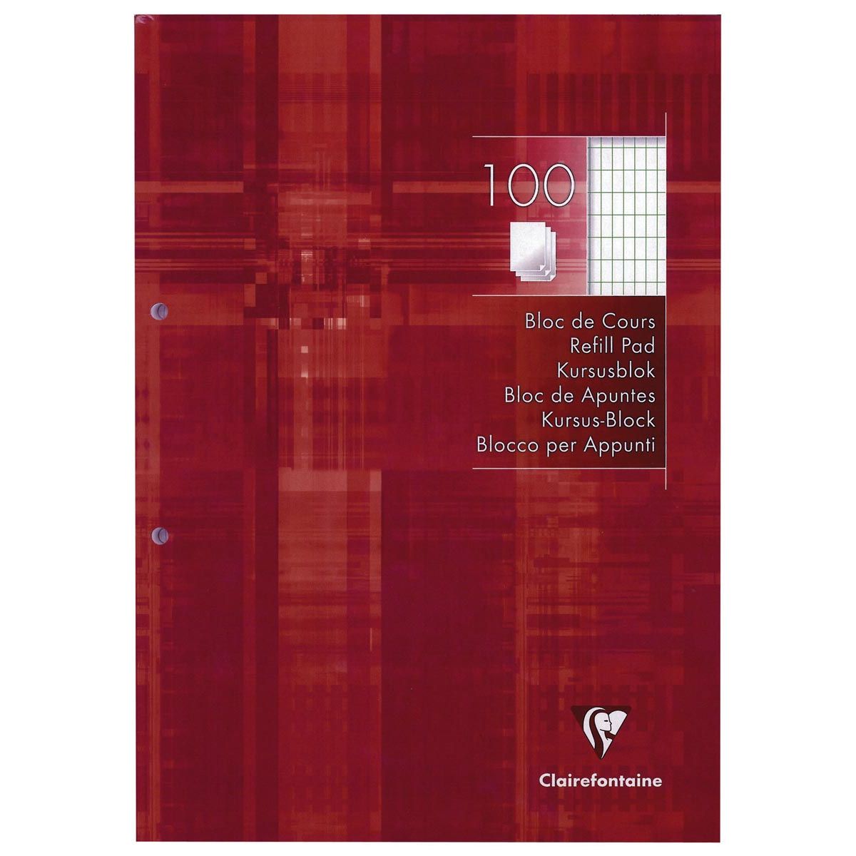 Clairefontaine - bloc cours commercial à carreaux