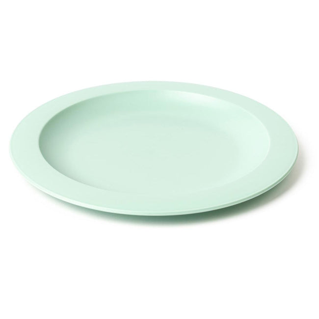 DBP - assiette, plastique, ronde, vert pastel