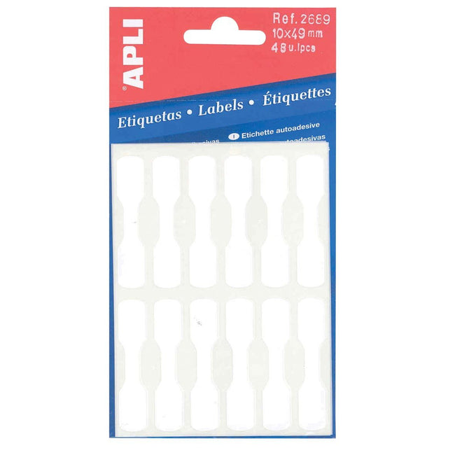 Apli -  juweliersetiketten ft 10 x 49 mm (b x h), etui van 48 stuks, manueel te beschrijven