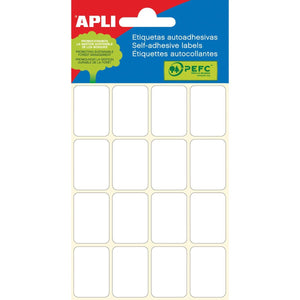 Apli -  witte etiketten ft 19 x 27 mm (b x h), 96 stuks, 16 per blad (2675)