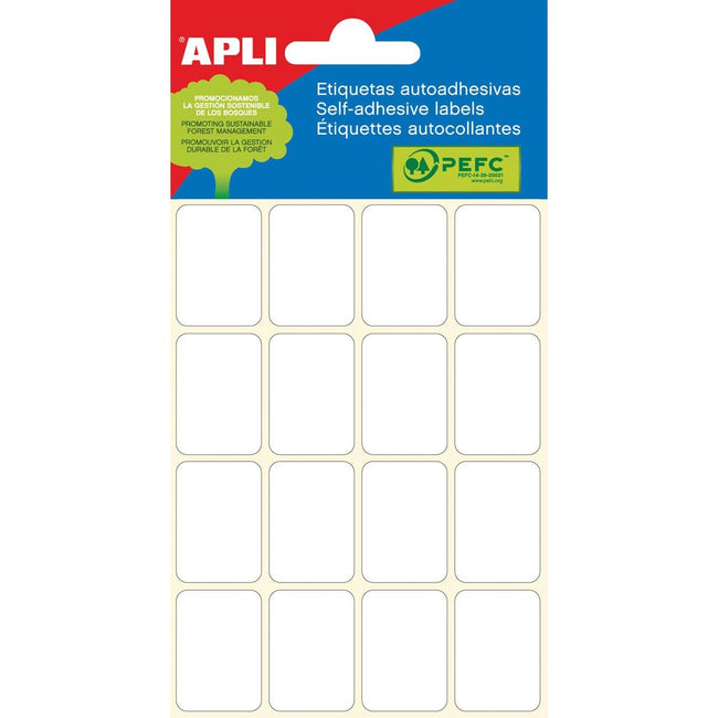 APLI - Weißbezeichnungen ft 19 x 27 mm (B x H), 96 Stücke, 16 pro Blatt (2675)