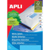 Apli -  Witte etiketten ft 199,6 x 289,1 mm (b x h), 100 stuks, 1 per blad (2412)