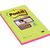 Post-it - Super Sticky Notes XXXL, 45 Blatt, ft 127 x 203 mm, verschiedene Farben, Packung mit 2 Blöcken