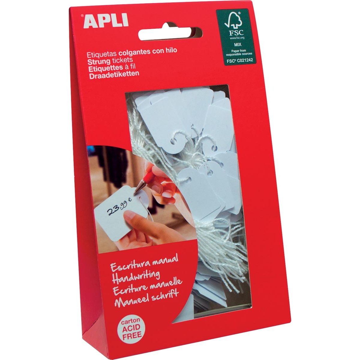 Apli -  draadetiketten ft 7 x 19 mm (b x h) (7004), etui van 200 stuks