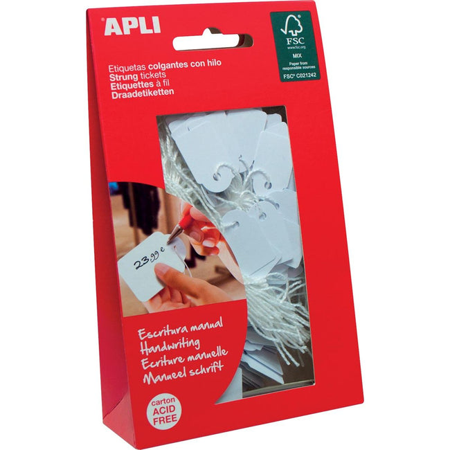 Apli - draadetiketten ft 7 x 19 mm (b x h) (7004), etui van 200 stuks