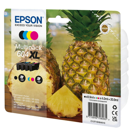 Epson - Tintenpatrone 604XL T10H64 Schwarz + 3 Farben