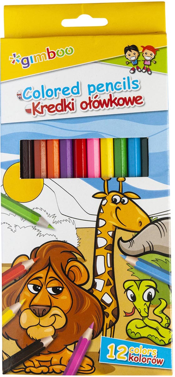 OFFICE products -   kleurpotlood Gimboo, kartonnen etui van 12 stuks