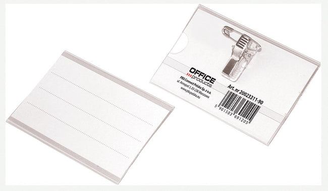 OFFICE products -   badge met combiklem, 90 x 57 mm
