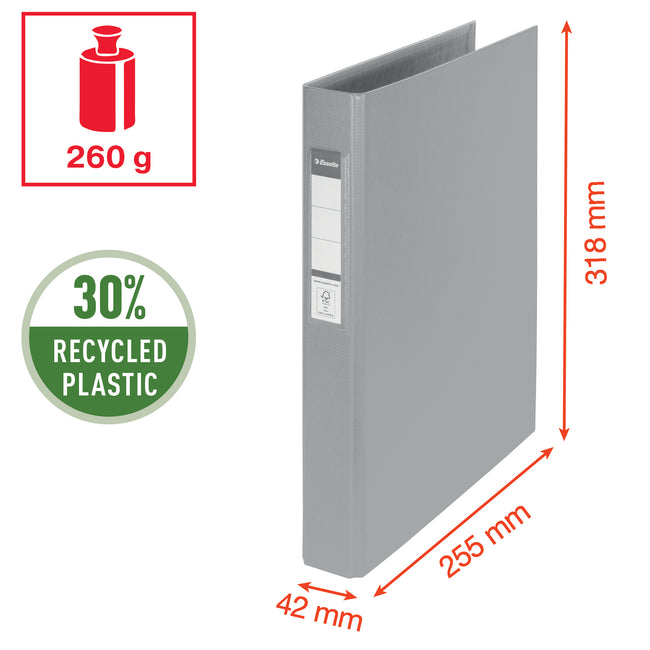 Esselte -  Ringband  stand a4 42mm recy pp folie ass