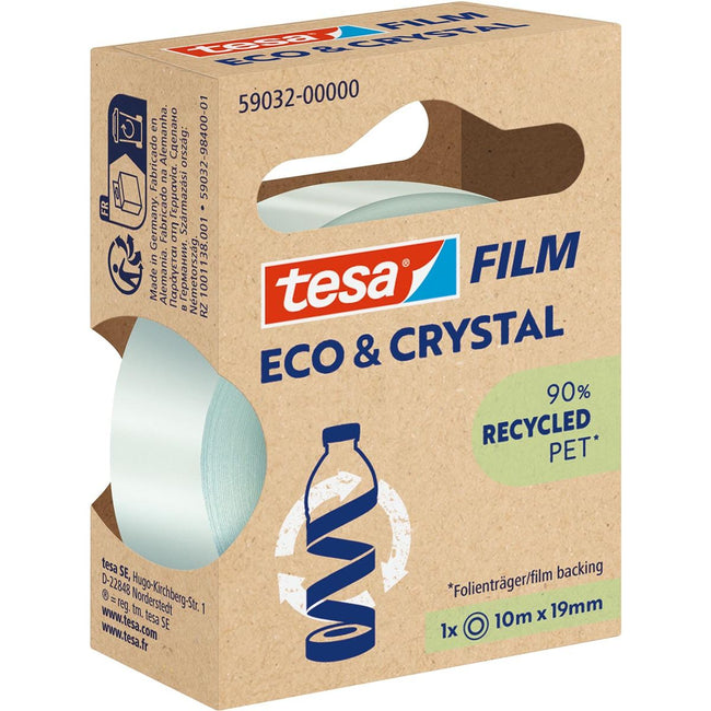 Tesa - Ruban adhésif eco crystal 59032 19mmx10m blister transparent