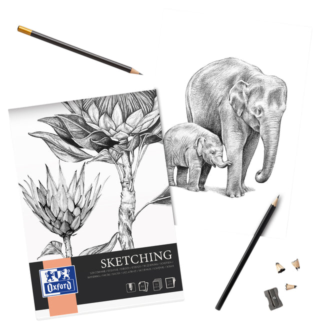 Oxford -  Tekenblok  sketching a4 50 vel