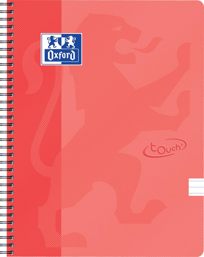 Oxford -  School Touch spiraalblok, ft A4, 140 bladzijden, gelijnd, oranje