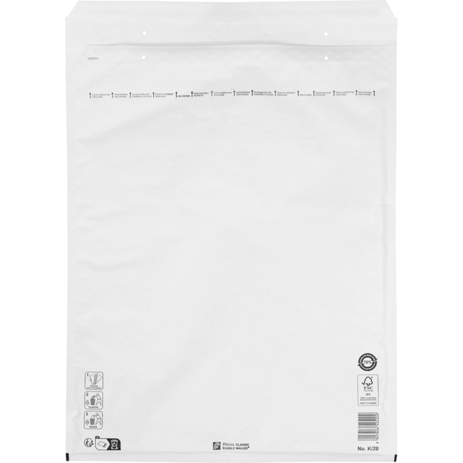 Klika -  Envelop | luchtkussenenvelop | 470x350mm | K | papier + PE | wit | 50 stuks