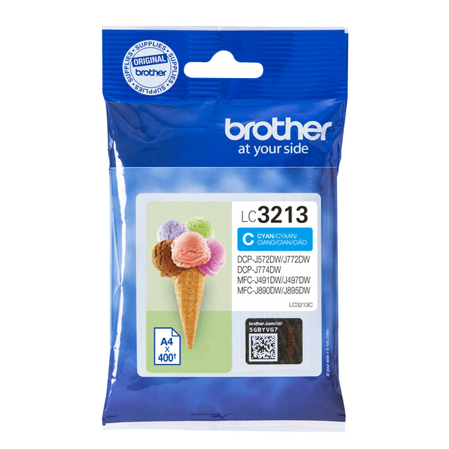 Brother - Cartouche d'encre LC-3213C bleue