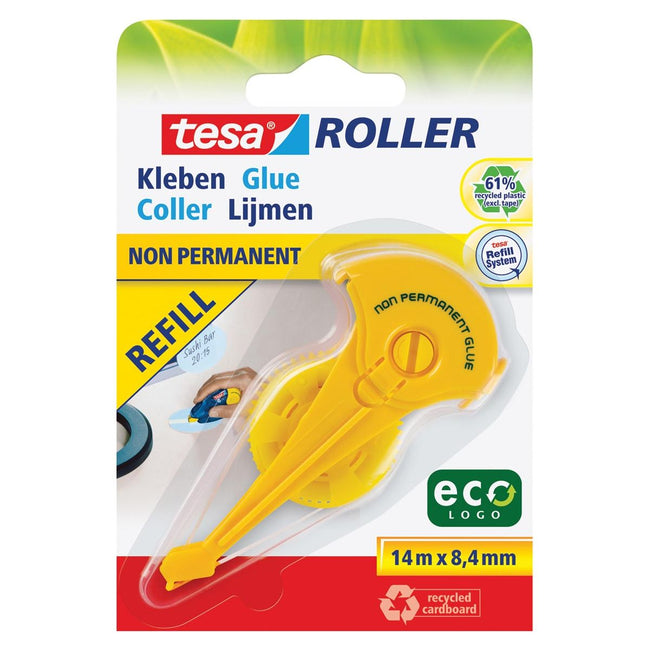 TESA - Rouleau Reffilling Glue Roller non permanent Ecologo, sur blister