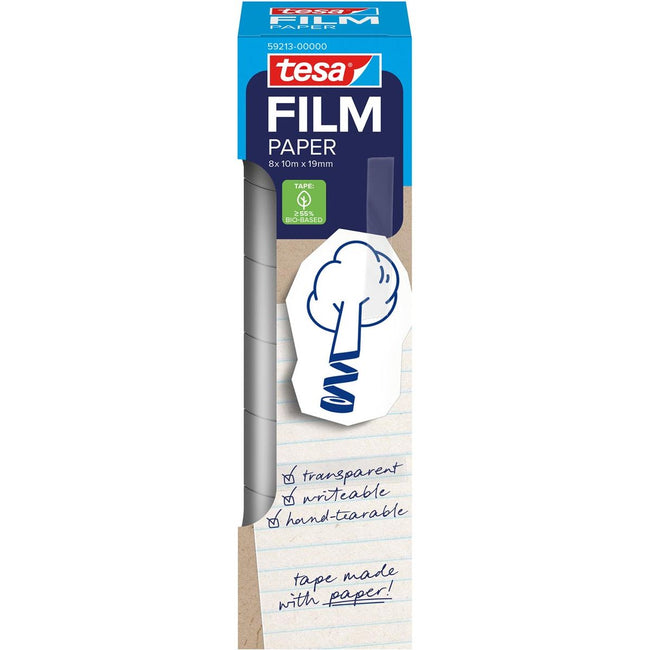 Tesa - Papier film ruban adhésif 19mmx10m 8 rouleau