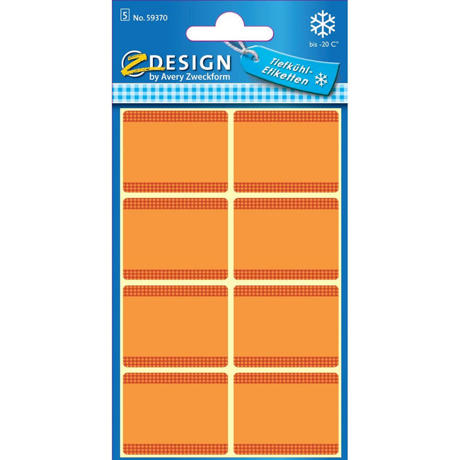 Avery Zweckform - étiquettes de congélateur sous blister, orange, 40 étiquettes